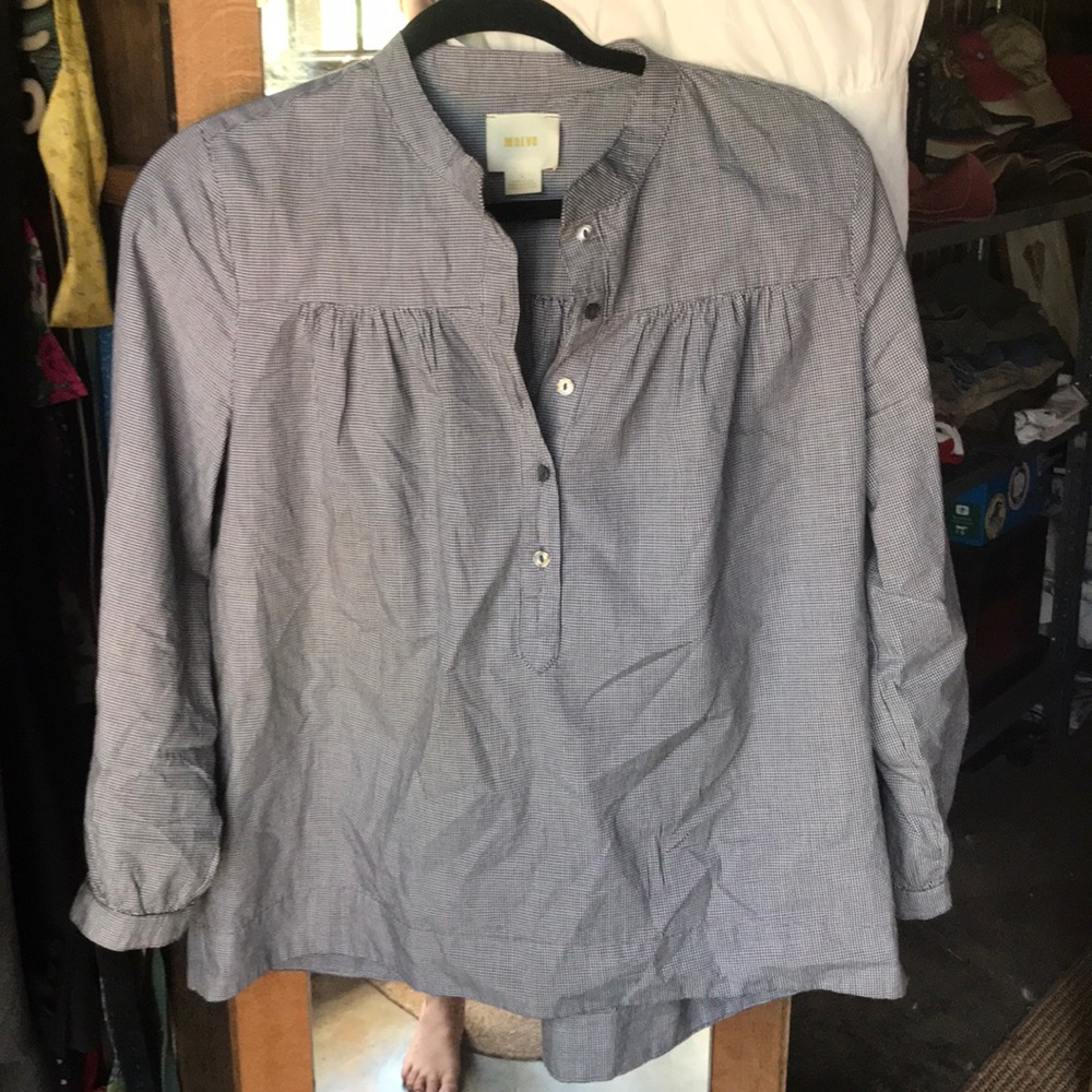 Blue Gingham Top - image 1